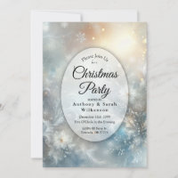 Frozen Petals in Golden Winter Christmas Party
