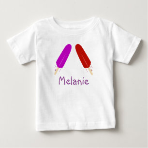 Frozen Pops Custom Name Sleeveless Dress Baby T-Shirt
