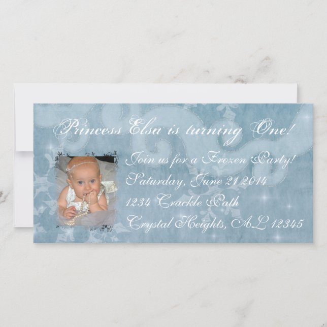 Frozen Princess Elsa Invitation (Front)