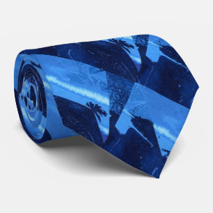 "Frozen Ridge #2" Cravate de conception abstraite