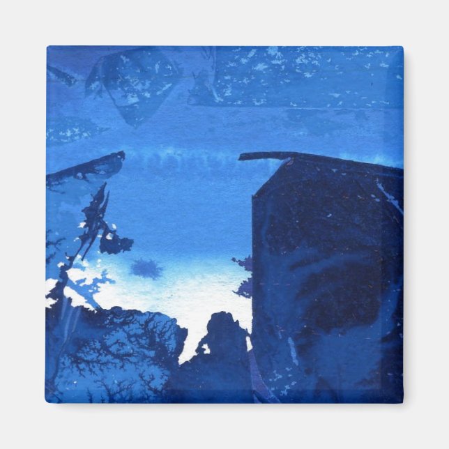 "Frozen Ridge #3" Magnet d'art Abstrait (Devant)