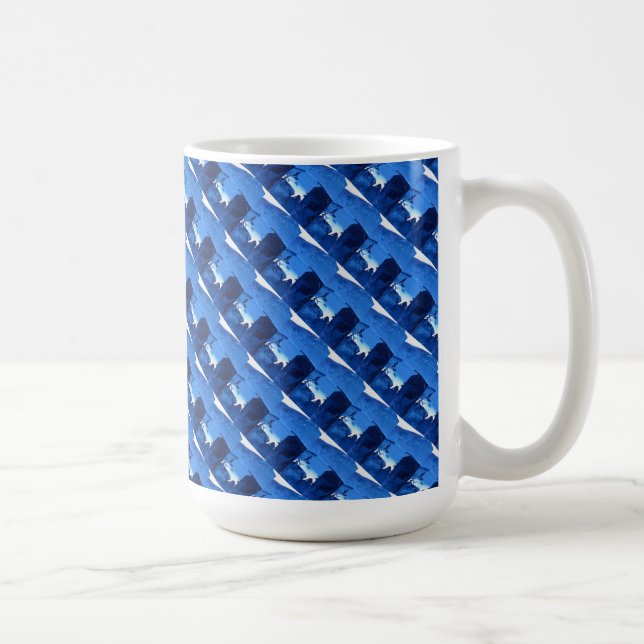 "Frozen Ridge #3 Tiled" Résumé Conception Mug (Droite)