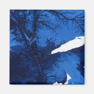 "Frozen Ridge" Abstract Art Magnet