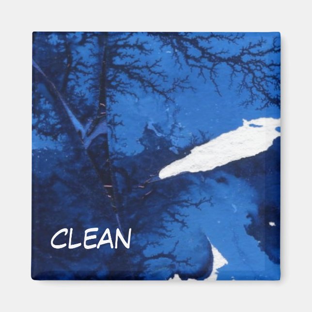 "Frozen Ridge" Abstract Dishwasher Status Magnet (Front)