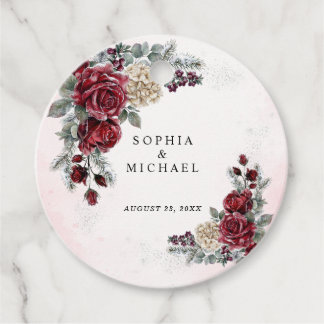 Frozen Roses Winter Wedding  Favour Tags