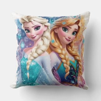 Frozen Sisters Forever Throw Pillow
