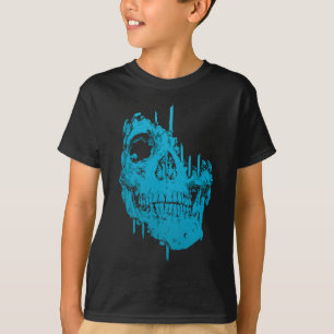 Frozen Skull: Eerie Blue Decay T-Shirt