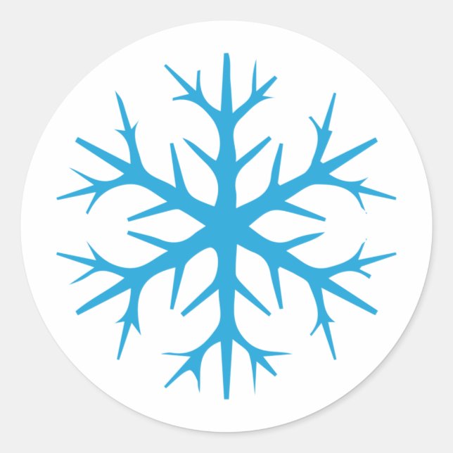 Frozen Snowflake Pattern Snowflakes Snow flake Classic Round Sticker (Front)