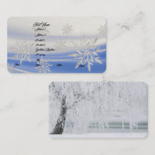 Frozen Snowflakes Personalize Destiny Destiny'S Business Card