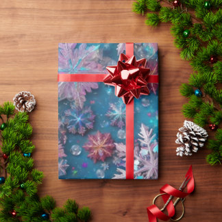 Frozen snowflakes wrapping paper
