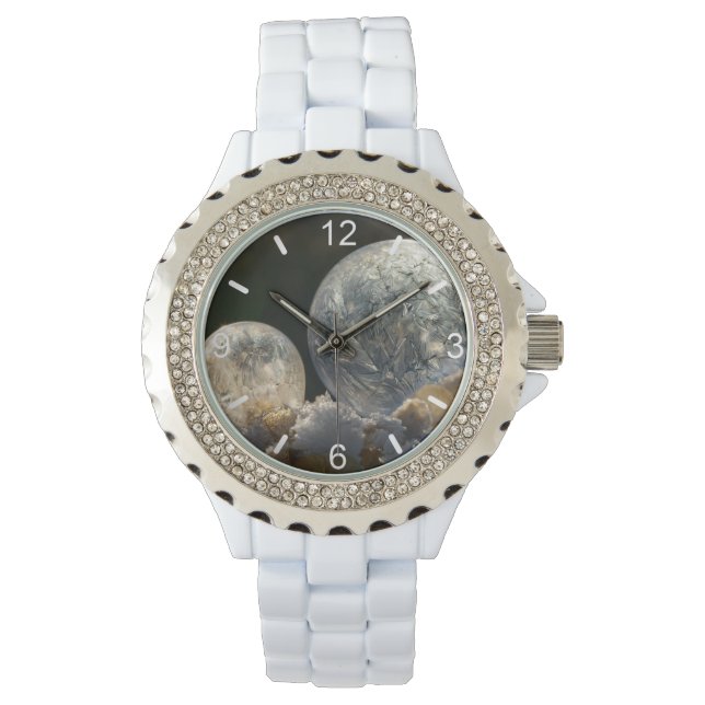 Frozen Soap Bubbles Ice Crystal - women dial-plate Watch (Front)