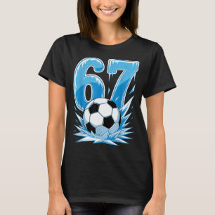 Frozen Soccer 67 Ice Sports Number Winter Style _1 T-Shirt