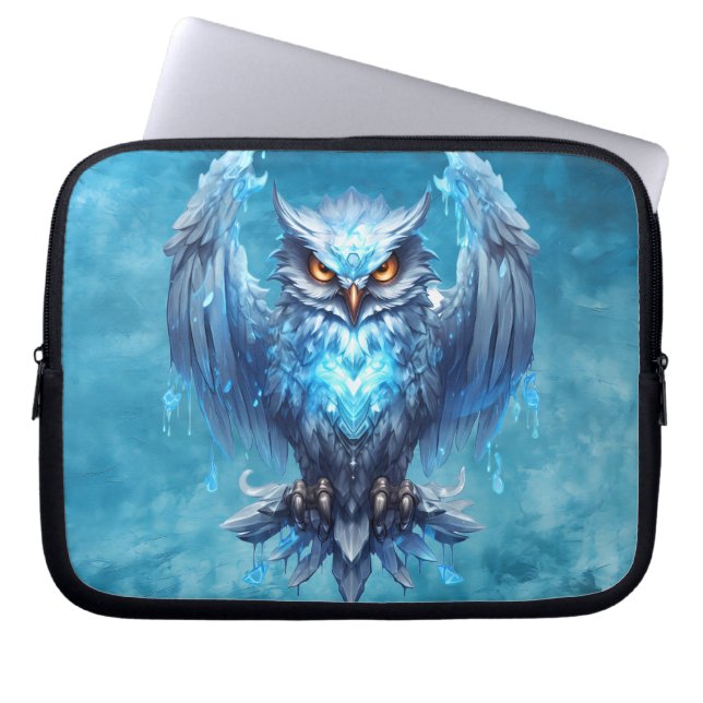 Frozen Spirit Owl  Laptop Sleeve (Front)