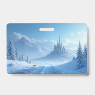 Frozen-style plastic badge