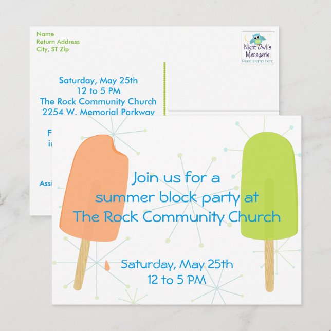 Frozen Summer Treats Postcard (Front/Back)