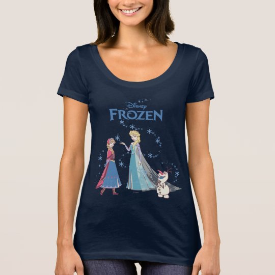 Frozen | Sven, Anna, Elsa & Olaf Blue Pastels T-Shirt