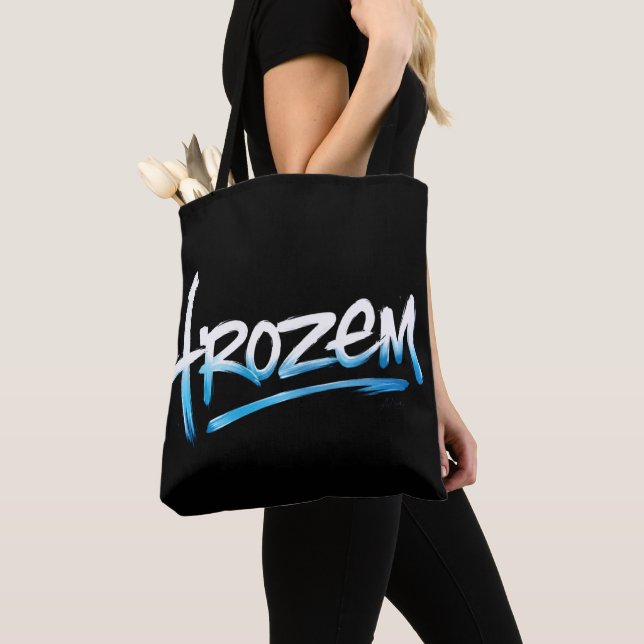 Frozen Text T-Shirt Tote Bag (Close Up)