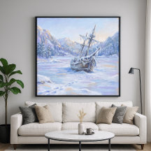 Frozen Voyage - Impressionistic Style Landscape