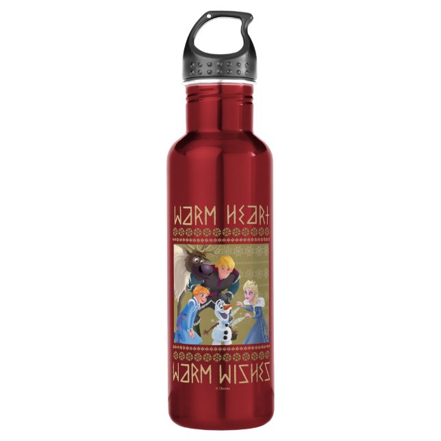 Frozen | Warm Heart Warm Wishes 710 Ml Water Bottle (Front)