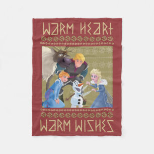 Frozen Warm Heart Warm Wishes Fleece Blanket