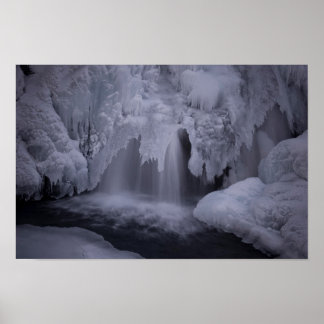 Frozen water fall poster