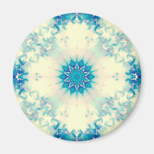 Frozen Water Frosty Blue Winter Snowflake Magnet