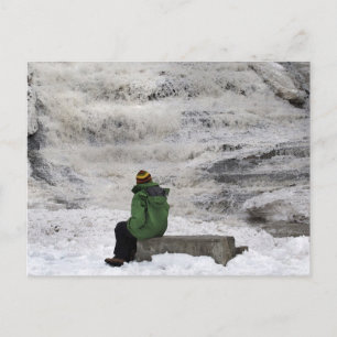 Frozen Waterfall Buttermilk Falls Postcard
