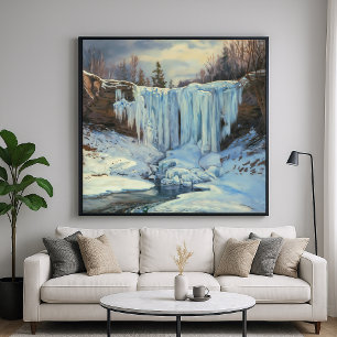 Frozen Waterfall Poster