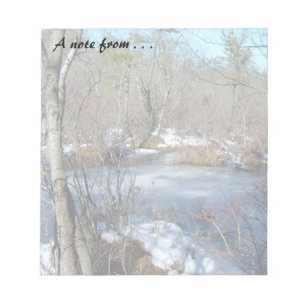Frozen Wetlands Pond Notepad
