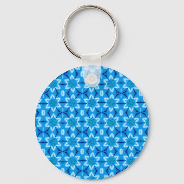Frozen White Flowers Keychain (Front)