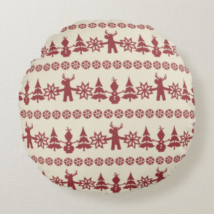 Frozen   Winter Wishes Pattern Round Pillow