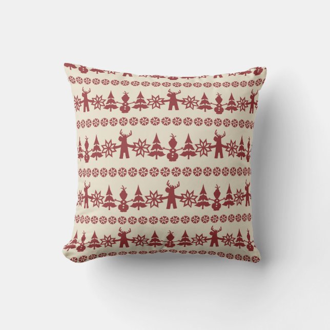Frozen | Winter Wishes Pattern Throw Pillow (Front)