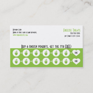 Frozen Yogurt Loyalty Business Card