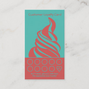 Frozen Yogurt Loyalty Business Card