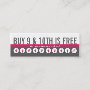 Frozen Yogurt Loyalty Skinny Business Card