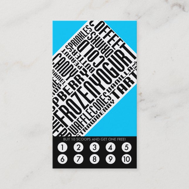 frozen yogurt loyalty (wordWEBs) Card (Front)