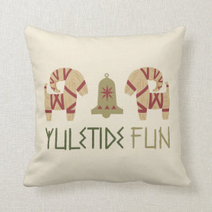 Frozen Yuletide Fun Throw Pillow