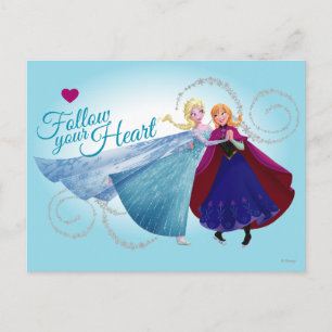 Frozen's Anna and Elsa   Family Love Postcard