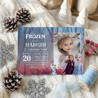 Frozen's Anna & Elsa Birthday - Photo Invitation