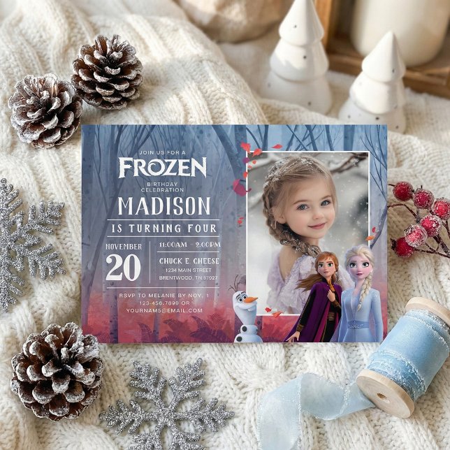 Frozen's Anna & Elsa Birthday - Photo Invitation (Creator Uploaded)