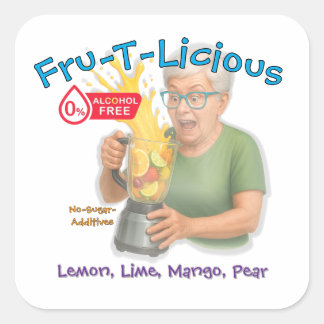 Fru-T-Licious Mocktail Square Sticker
