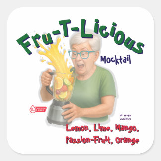 Fru-T-Licious, Square Sticker