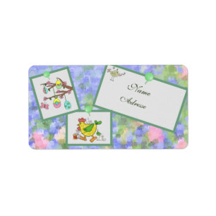 Frühling adressaufkleber label