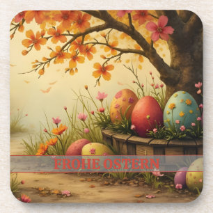 Frühlingsblütenzauber mit Ostereierpracht Coaster