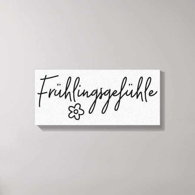 Frühlingsgefühle, German Word, Spring Fever Canvas Print (Front)
