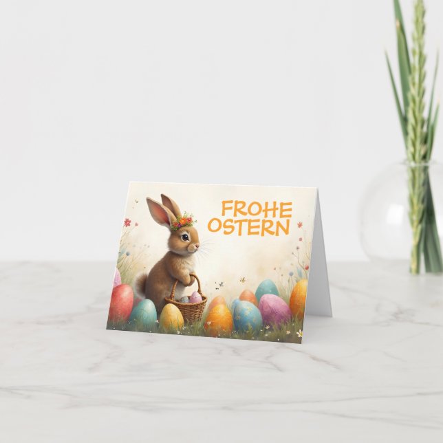 Frühlingsgrüß vom Osterhasen Card (Front)