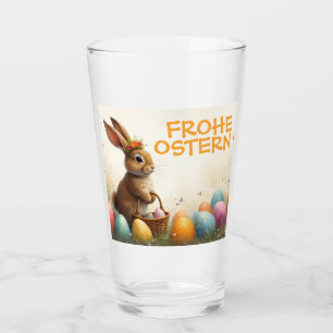 Frühlingsgrüß vom Osterhasen Glass