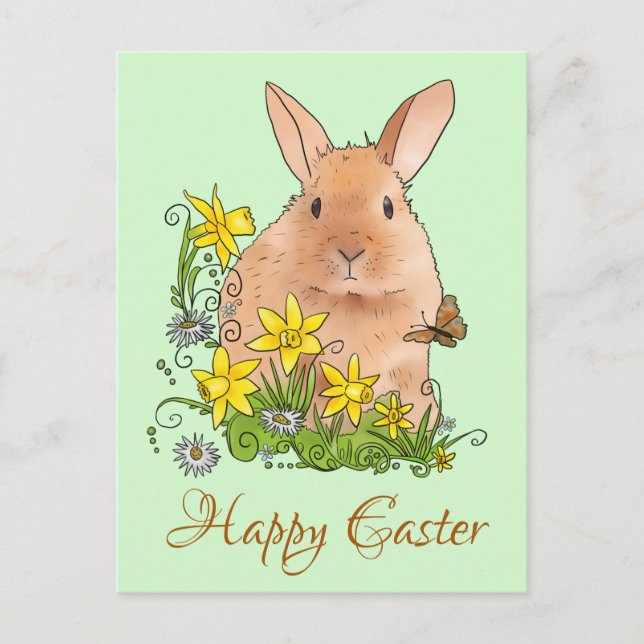 Frühlingshase Postcard (Front)