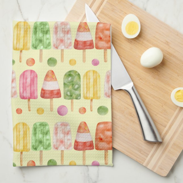 Fruir Popcicles Kitchen Towel (Quarter Fold)