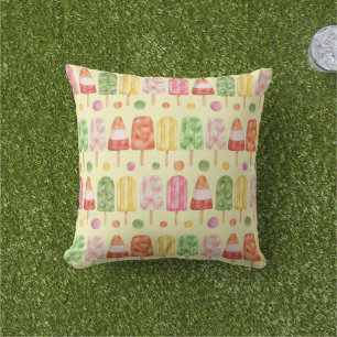 Fruir Popcicles Outdoor Pillow